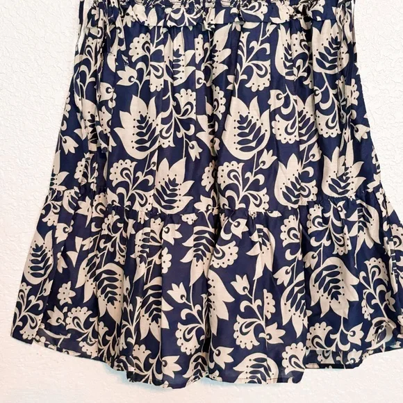Sea New York Navy and Cream Mint Patterned Dress Women Small - Picture 4 of 13